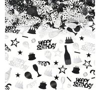 Confeti feliz, 1,6 oz globo de pastel de plata estrella cáliz botella confeti para decoraciones de fiesta feliz niños niñas niños mujeres hombres decoraciones de mesa |