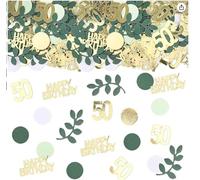 Confeti Multicolor 4 Bolsas Mesa de Cumpleaños 30.o 60.o Pastel Decoración de Papel de Aluminio(50th Confetti)