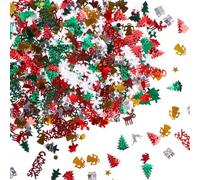 Confeti multicolor de Navidad, 500 unidades, confeti, decoración de mesa, copos de nieve, decoración navideña
