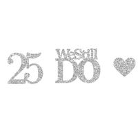 Confeti plateado con purpurina para 25º aniversario de boda, decoración de celebración de aniversario, We Still Do