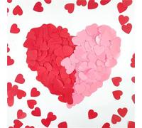 Confeti Rosa Rojo 6x50g Corazón Boda Propuesta San Valentín Cásate conmigo(Pink)