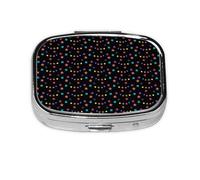 Confeti y estrellas, pastillero Meta con 2 compartimentos, organizador portátil