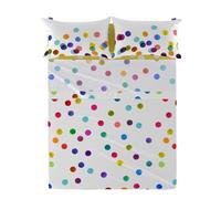 Confetti Sábana Incluye 1 Unidad Multicolor, 240x270 cm (Cama 150/160), 100% Algodón, Calidad de 150