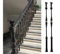 Confeze Da 2 Balaustre In Ferro Per Scale Pali Quadrati Rustici Neri Per Corridoi Ver Balconi Giardini Piattaforme Interne Ed Esterne Con Conn Reabile Stile 1 Altezza 70 Cm 27