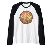 Confía en Dios, fe Cristiana, Floral, Amanecer, Retro, Bohemio Camiseta Manga Raglan