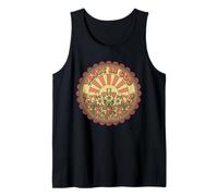 Confía en Dios, fe Cristiana, Floral, Amanecer, Retro, Bohemio Camiseta sin Mangas