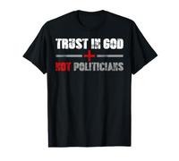 Confía en Dios, no en los políticos Camiseta gráfica económica
