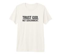 Confía en Dios No Gobierno Gracioso Fe Cristiano Político Camiseta Premium