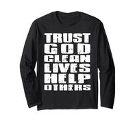 Confía en Dios Vidas Limpias Ayuda a Otros Apoyo Manga Larga