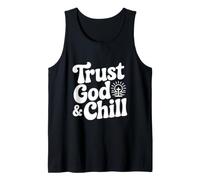 Confía en Dios y relájate Cita Motivacional inspiradora Camiseta sin Mangas
