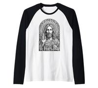 Confía en el Señor Jesucristo Vintage Christian Faith Camiseta Manga Raglan