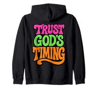 Confía en el Tiempo de Dios - Vintage Christian Faith Religious Sudadera con Capucha