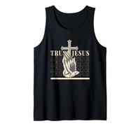 Confía en Jesús Manos Orando Cruz Cristiana Fe Camiseta sin Mangas