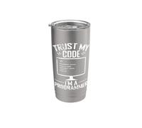 Confía en mi código Soy programador Vaso térmico de acero inoxidable de doble pared