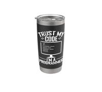 Confía en mi código Soy programador Vaso térmico de acero inoxidable de doble pared