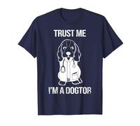 Confía en mí Soy un Dogtor I Cute Dog I Veterinario Camiseta, Hombre, Azul Marino, L