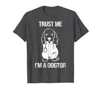 Confía en mí Soy un Dogtor I Cute Dog I Veterinario Camiseta, Hombre, Jaspeado Oscuro, XXL
