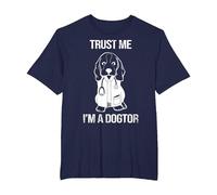 Confía en mí Soy un Dogtor I Cute Dog I Veterinario Camiseta, Hombre Tallas Grandes, Azul Marino, 3X Alto