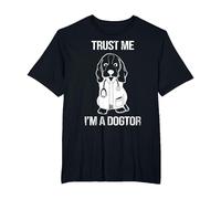 Confía en mí Soy un Dogtor I Cute Dog I Veterinario Camiseta, Hombre Tallas Grandes, Negro, 3X Alto