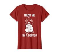 Confía en mí Soy un Dogtor I Cute Dog I Veterinario Camiseta, Mujer, Arándano, XS