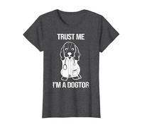 Confía en mí Soy un Dogtor I Cute Dog I Veterinario Camiseta, Mujer, Jaspeado Oscuro, L