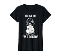 Confía en mí Soy un Dogtor I Cute Dog I Veterinario Camiseta, Mujer, Negro, M