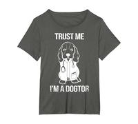 Confía en mí Soy un Dogtor I Cute Dog I Veterinario Camiseta, Mujer Tallas Grandes, Asfalto, 2XL Grande