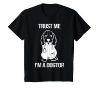 Confía en mí Soy un Dogtor I Cute Dog I Veterinario Camiseta, Niños, Negro, 8 años