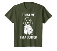 Confía en mí Soy un Dogtor I Cute Dog I Veterinario Camiseta, Niños, Verde Oliva, 3 años