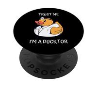 Confía en mí, soy un ducktor, divertido doctor pato meme, No un curandero PopSockets PopGrip Adhesivo