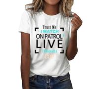 Confía en mí, yo miro a patrulla en vivo, soy básicamente una camiseta de policía Confía en mí, estoy mirando a patrulla camiseta en vivo, Blanco, XXL