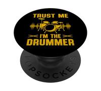 Confía En Mí Yo Soy El Baterista Musical Batería Baquetas PopSockets PopGrip Adhesivo
