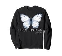Confía en Su Plan Jeremías 29:11 Mariposa Fe Cristiana Sudadera