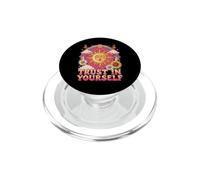 Confía en ti Mismo, diseño Retro, Bohemio Hippie de los 70 con diseño de Sun Moon PopSockets PopGrip para MagSafe
