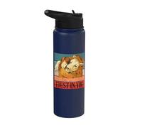 Confía en ti, niño y león, abrazan el vínculo de la fuerza Stainless Steel Insulated Water Bottle