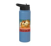 Confía en ti, niño y león, abrazan el vínculo de la fuerza Stainless Steel Insulated Water Bottle