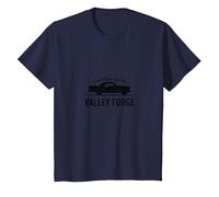 Confía en tu Coche al Estilo clásico de Valley Forge Automotive Camiseta, Niños, Azul Marino, 12 años