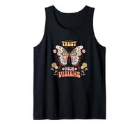 Confía en tus visiones mariposa retro motivacional Camiseta sin Mangas