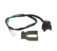Confiable botón de arranque de motocicleta Interruptor de manillar para un funcionamiento rápido y fácil en motos de cross (rojo)