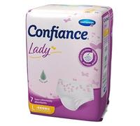 Confiance® Lady - Braguitas absorbentes para mujeres, nivel de absorción = 5 gotas (fuites rinarios medianos) - pH neutro a la piel - Talla L - 7 unidades