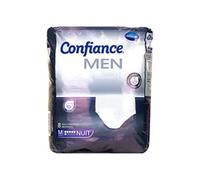 Confiance Men - Slips Absorbentes para Hombres - Nivel de Absorción = 6 gotas (Fugas Urinarias Medias) - Discretos y eficaces - pH neutro a la piel - Talla M - 8 Unidades