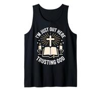 Confiando en Dios Cruz Cristiana Adoración B Camiseta sin Mangas