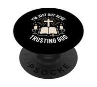 Confiando en Dios Cruz Cristiana Adoración B PopSockets PopGrip Adhesivo