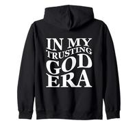 Confiando en Dios Era Religiosos Hombres y Mujeres Cristiano Divertido Sudadera con Capucha