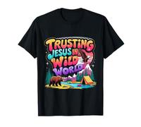 Confiando en Jesús en un mundo salvaje VBS 2025 Tema de camping Camiseta