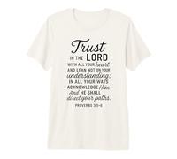 Confianza en el Señor Escritura Versículo de la Biblia Proverbios 3:5 6 Orar Camiseta Premium