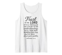 Confianza en el Señor Escritura Versículo de la Biblia Proverbios 3:5 6 Orar Camiseta sin Mangas