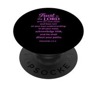 Confianza en el Señor Escritura Versículo de la Biblia Proverbios 3:5 6 Orar PopSockets PopGrip Adhesivo