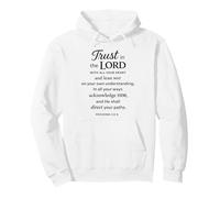 Confianza en el Señor Escritura Versículo de la Biblia Proverbios 3:5 6 Orar Sudadera con Capucha