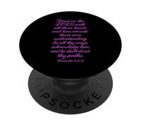 Confianza en el Señor Escritura Versículo de la Biblia Proverbios 3:5 Orando PopSockets PopGrip Adhesivo